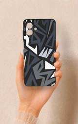 Samsung A07 Uyumlu Geometrik Blok Desenli Silikon Kılıf