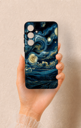 Samsung S24Fe Uyumlu Yıldızlı Gece Desenli Silikon Kılıf