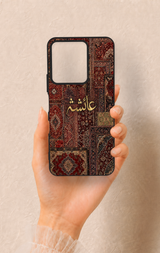 Vivo Y35 Uyumlu Vintage Halı Desenli Silikon Kılıf