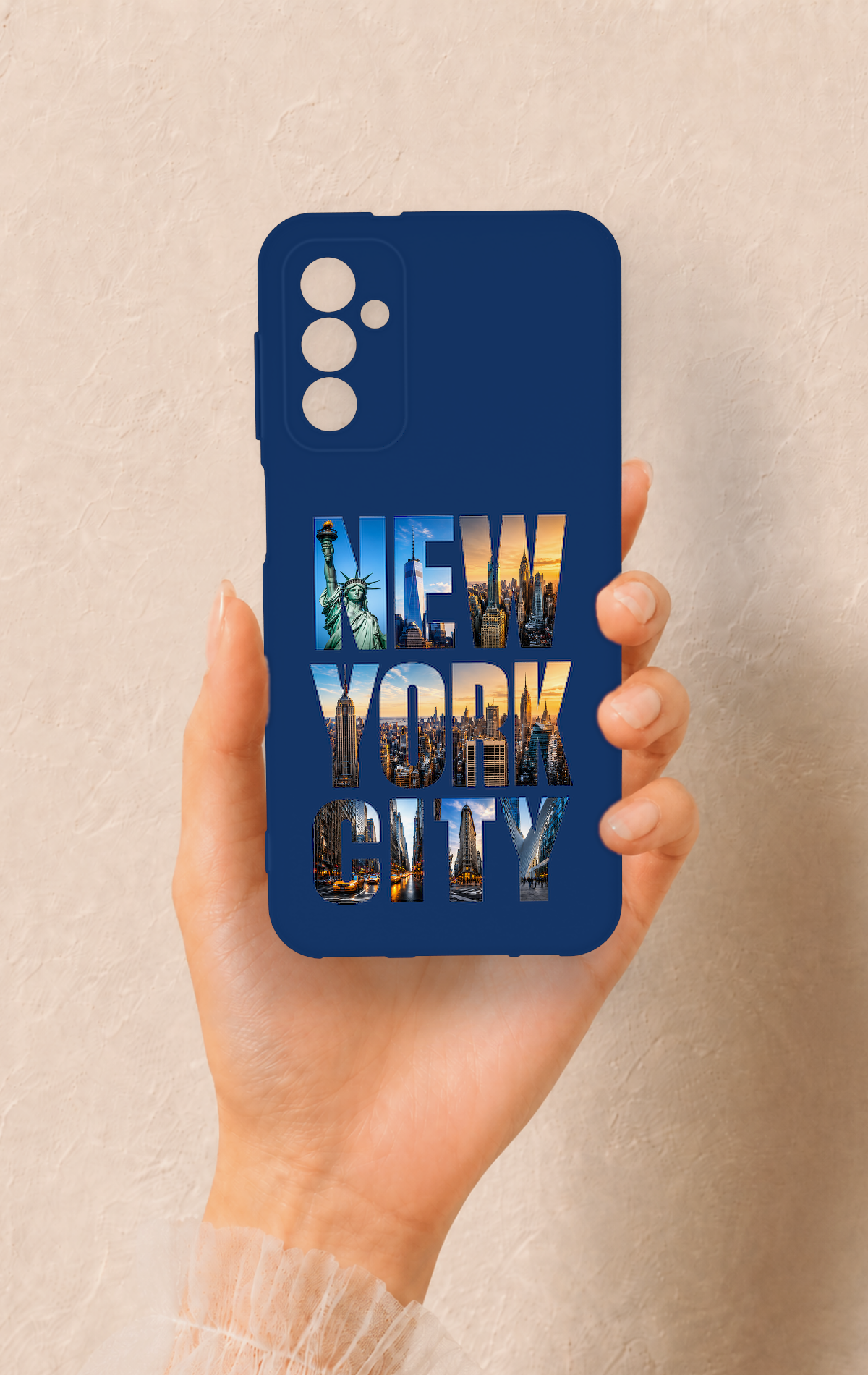 Samsung M13 Uyumlu New York City Desenli Silikon Kılıf