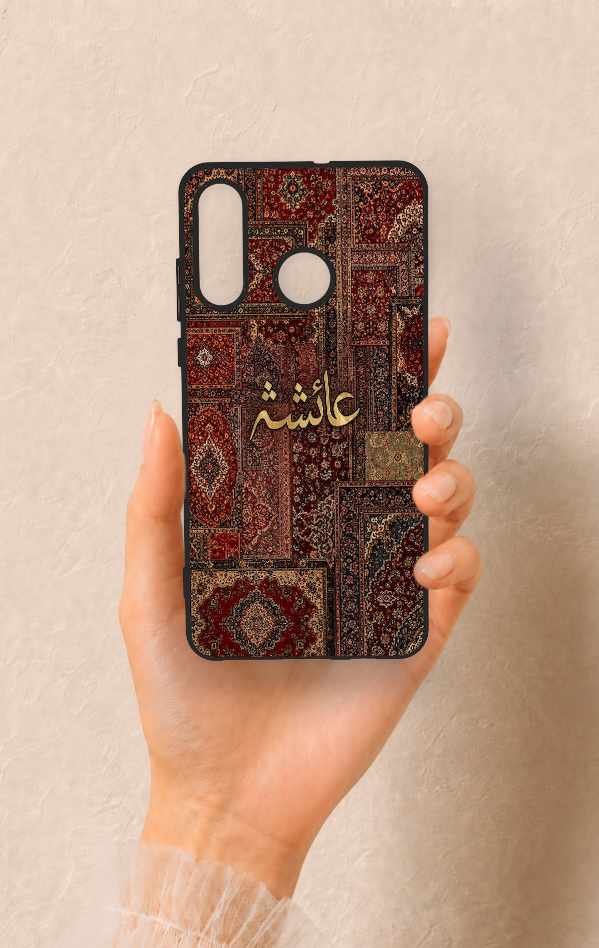 Huawei P30 Lite Uyumlu Vintage Halı Desenli Silikon Kılıf