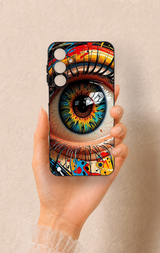 Samsung A16 Uyumlu Renkli Göz Bebeği Desenli Silikon Kılıf