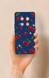 Honor Magic 7 Lite 5G Uyumlu Kiraz Papatya Desenli Silikon Kılıf