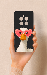 Realme 12 Pro Uyumlu Aşık Ördek Desenli Silikon Kılıf