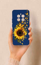 Realme 12 4G Uyumlu Ayçiçeği Desenli Silikon Kılıf