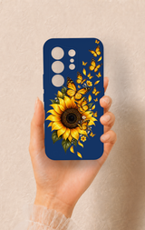 Tecno Camon 50 4G Uyumlu Ayçiçeği Desenli Silikon Kılıf