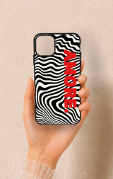 iPhone 11 Pro Max Uyumlu Zebra Amore Desenli Silikon Kılıf