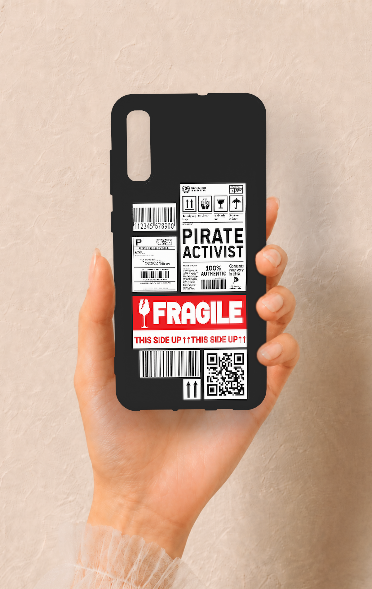 Samsung A70 Uyumlu Fragile Desenli Silikon Kılıf