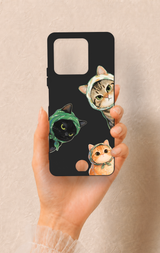 Reeder S71 Uyumlu Kedi Ekibi Desenli Silikon Kılıf