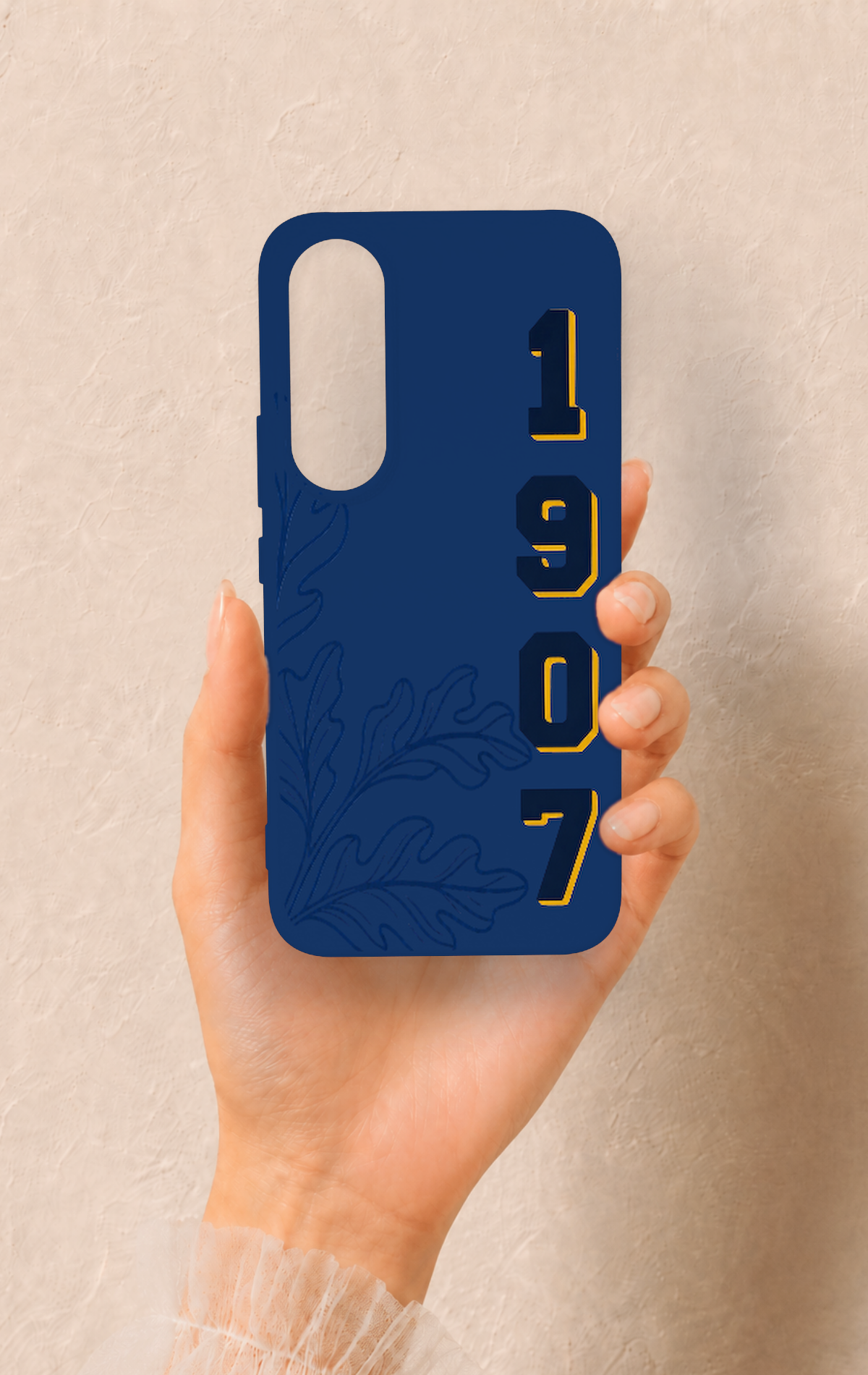 Vivo V70 FE 5G Uyumlu 1907 Palamut Desenli Silikon Kılıf