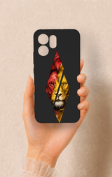 Oppo Reno 14F Uyumlu Kesik Aslan Desenli Silikon Kılıf
