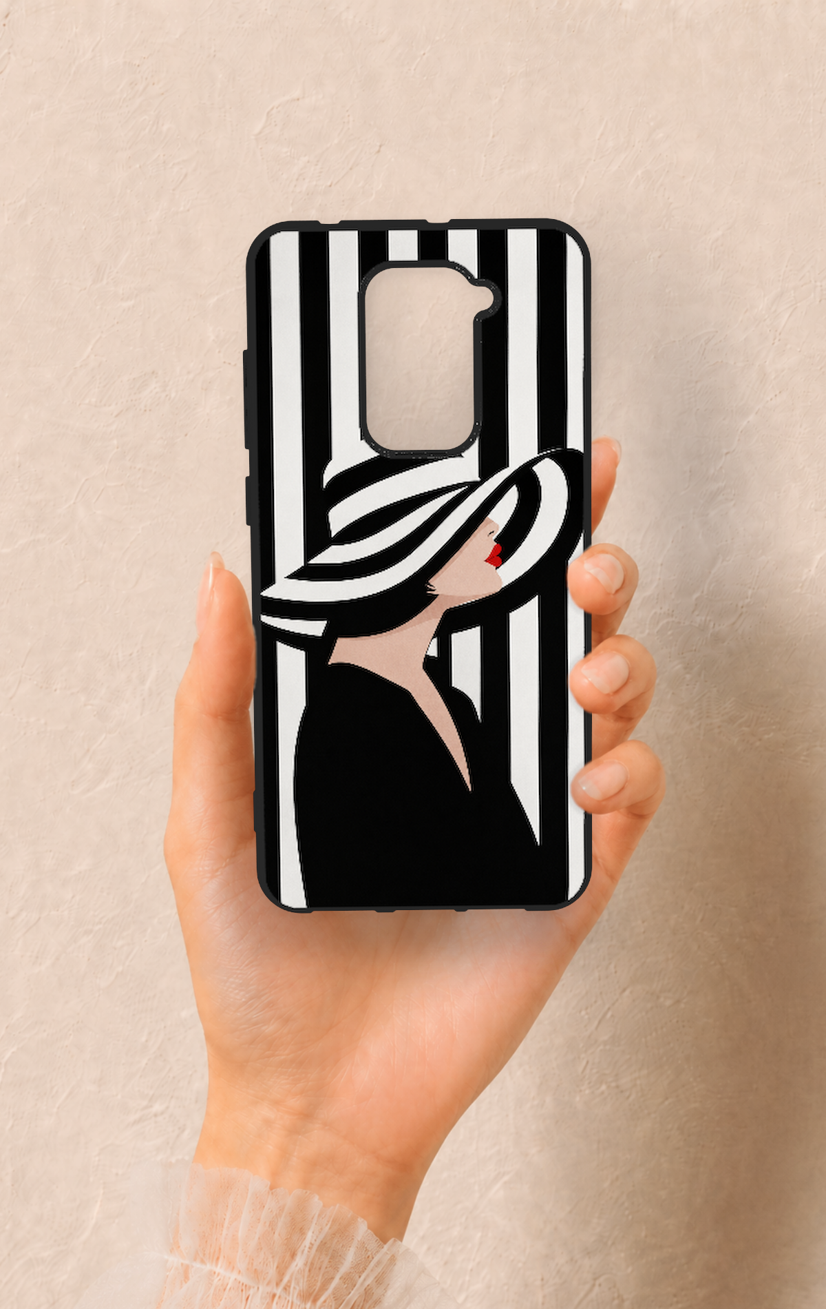 Redmi Note 9 Uyumlu Madam Marica Desenli Silikon Kılıf