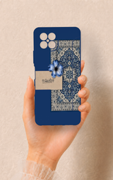 Omix X600 Uyumlu Mavi Etnik Halı Desenli Silikon Kılıf