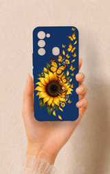 Tecno Spark 8C Uyumlu Ayçiçeği Desenli Silikon Kılıf