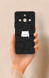 Realme 11 Pro Uyumlu Many Cats Desenli Silikon Kılıf