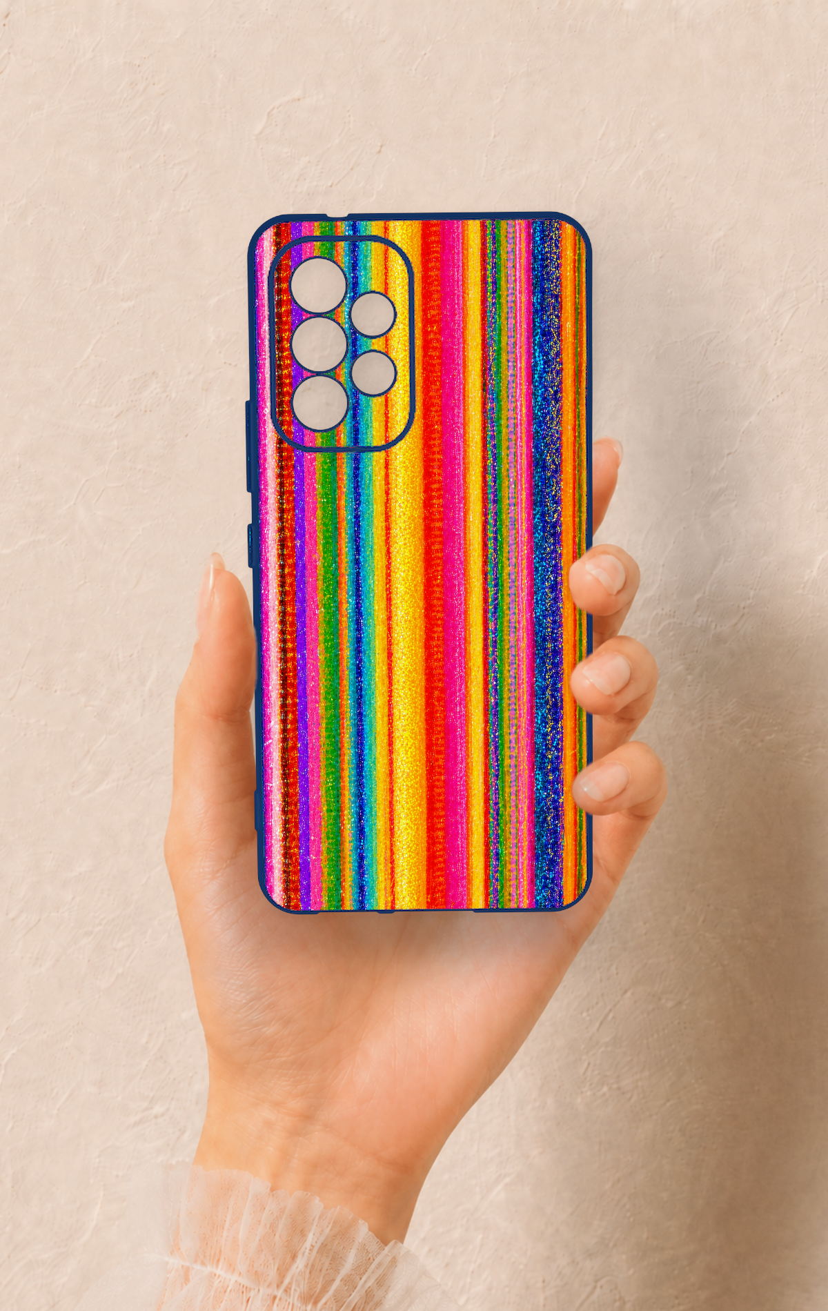 Samsung A53 Uyumlu Rengarenk Desenli Silikon Kılıf
