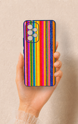 Samsung A53 Uyumlu Rengarenk Desenli Silikon Kılıf