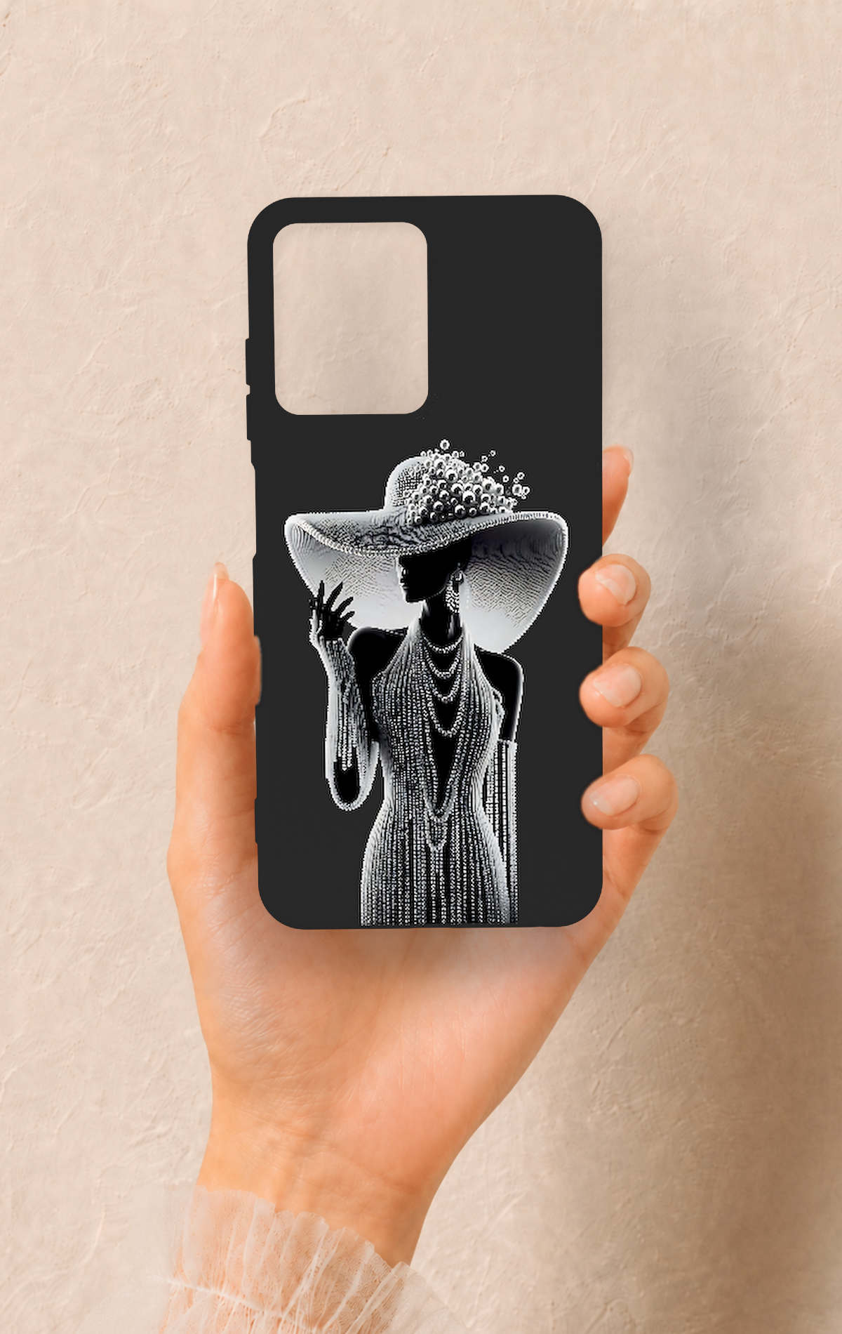 Casper Via M40 Uyumlu Lady Desenli Silikon Kılıf