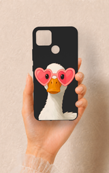 Realme C25 Uyumlu Aşık Ördek Desenli Silikon Kılıf