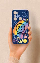 İnfinix Hot 20i Uyumlu Happing Smile Desenli Silikon Kılıf