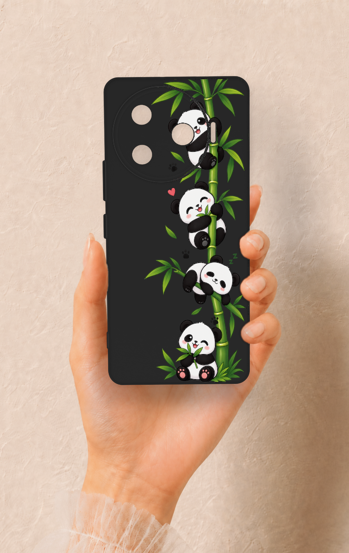 Tecno Camon 30 Pro 5G Uyumlu Sevimli Panda Bambu Desenli Silikon Kılıf
