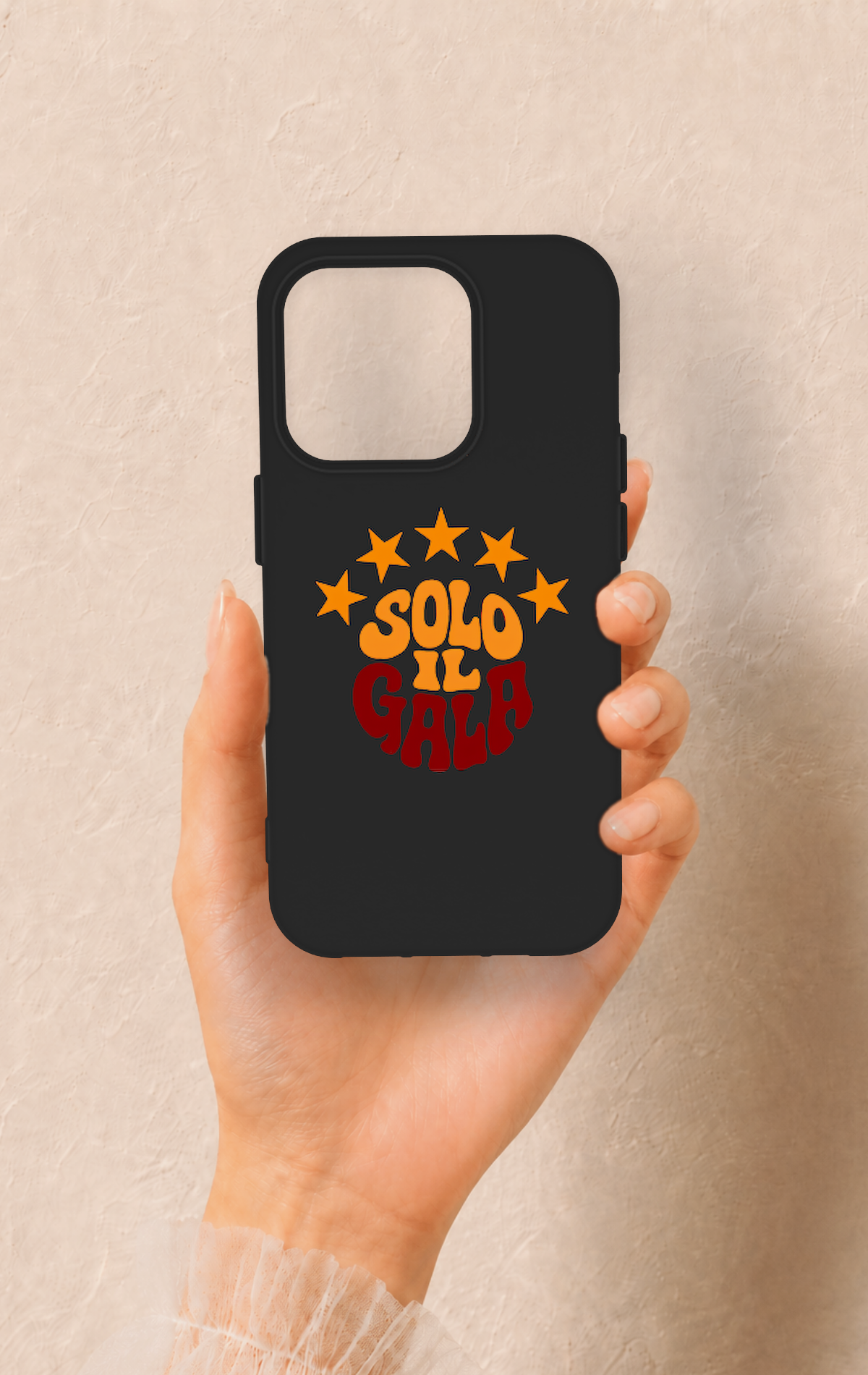 iPhone 15 Pro Uyumlu Solo IL Gala Desenli Silikon Kılıf