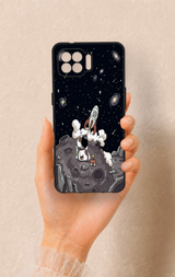 Oppo Reno 4 Lite Uyumlu Uzay Astronot Desenli Silikon Kılıf