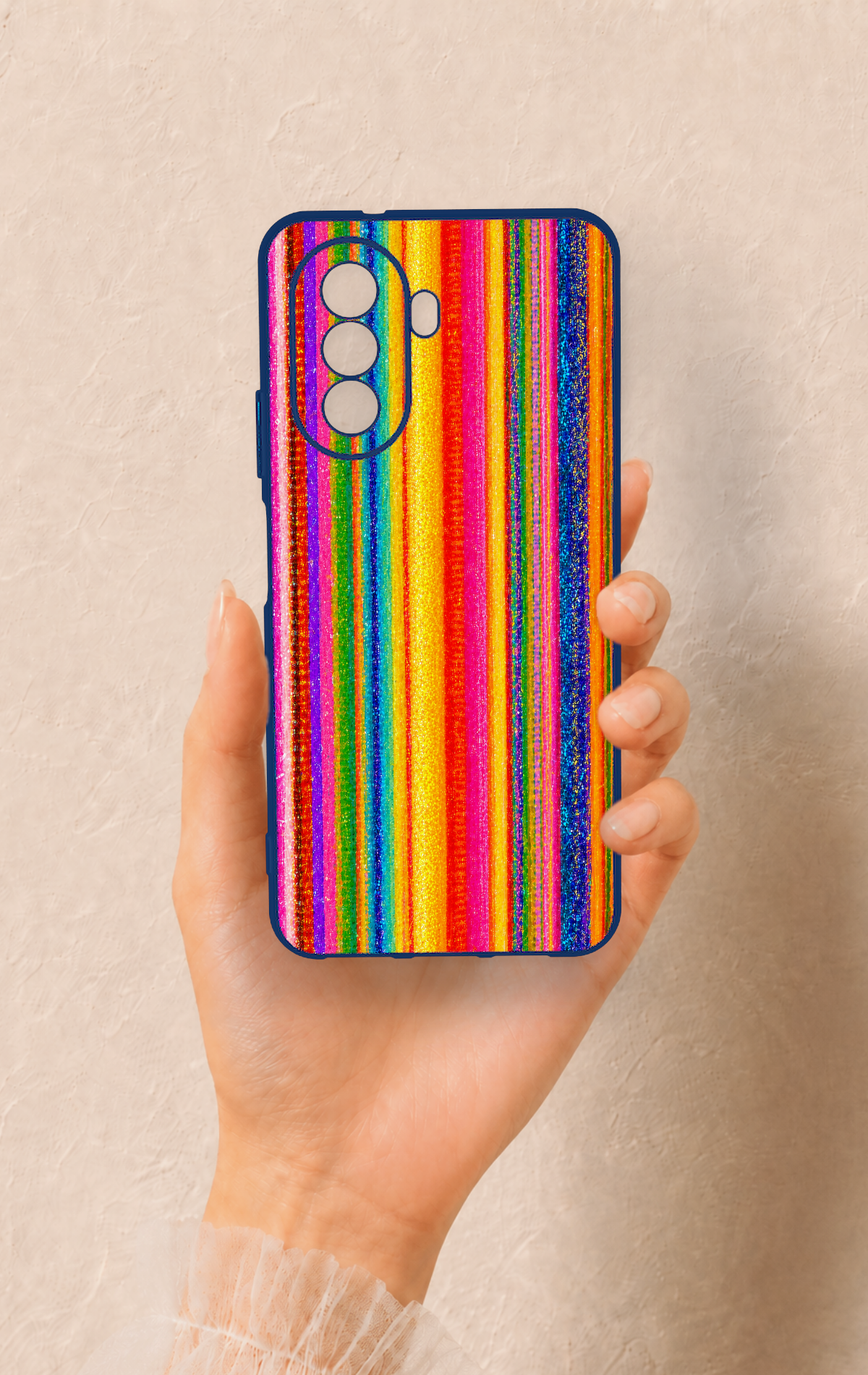 Huawei Nova Y70 Uyumlu Rengarenk Desenli Silikon Kılıf