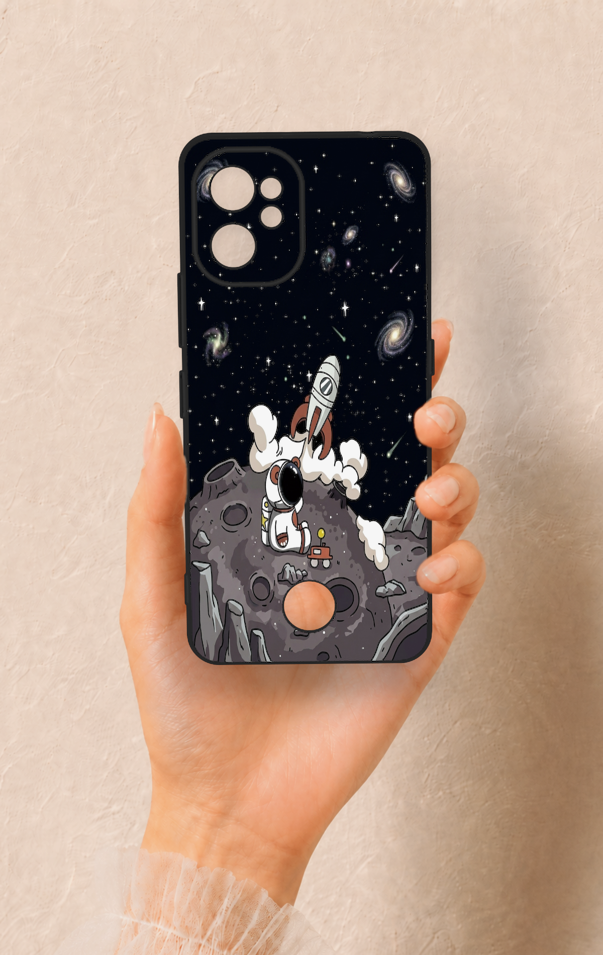 Reeder S19 Max Pro Uyumlu Uzay Astronot Desenli Silikon Kılıf