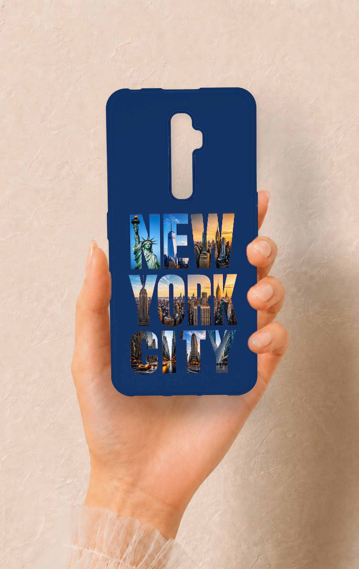 Oppo Reno 2Z Uyumlu New York City Desenli Silikon Kılıf