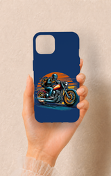 iPhone 14 Uyumlu Moto Rider Desenli Silikon Kılıf