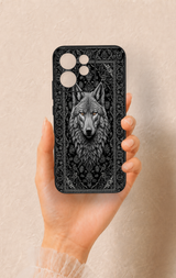 Oppo Reno 15F Uyumlu Etnik Kurt Desenli Silikon Kılıf