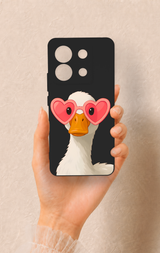Redmi Note 13 Pro 5G Uyumlu Aşık Ördek Desenli Silikon Kılıf