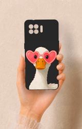 Oppo Reno 4 Lite Uyumlu Aşık Ördek Desenli Silikon Kılıf