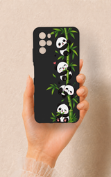 Omix x700 Uyumlu Sevimli Panda Bambu Desenli Silikon Kılıf