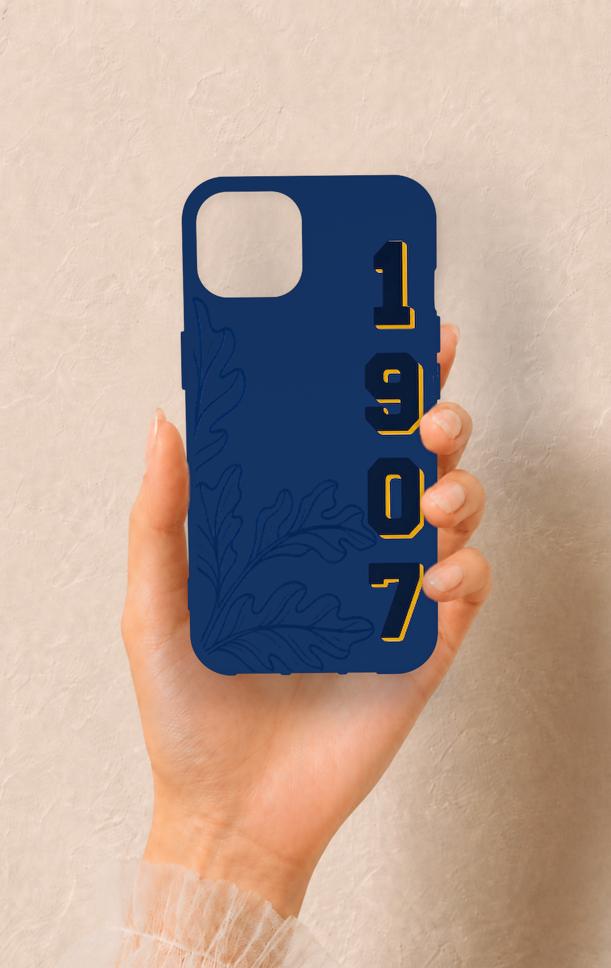 iPhone 14 Uyumlu 1907 Palamut Desenli Silikon Kılıf