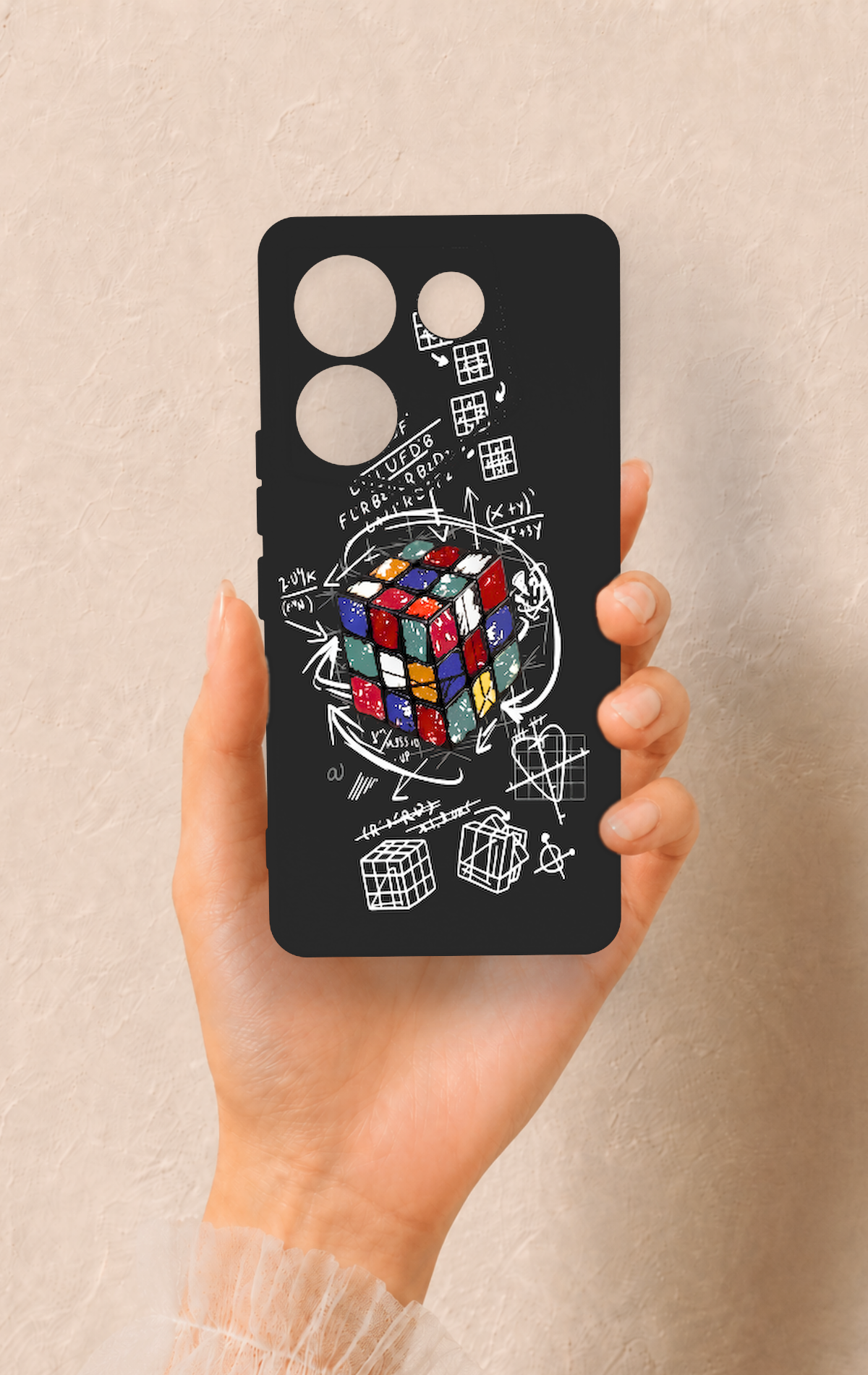 Tecno Caman 20 Pro 5G Uyumlu Rubik Küb Desenli Silikon Kılıf