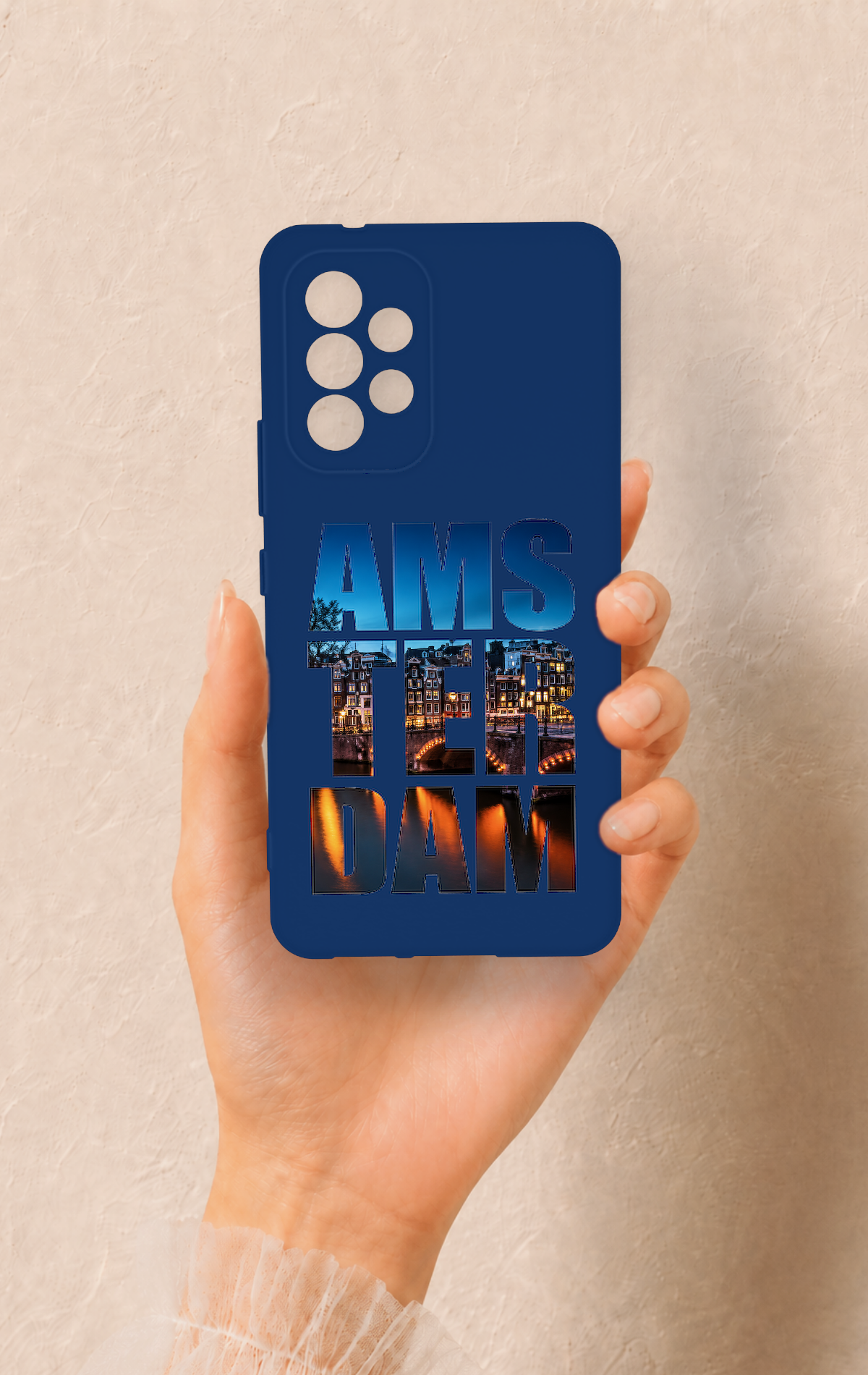 Samsung A53 Uyumlu Amsterdam Desenli Silikon Kılıf