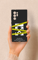 Samsung Note 20 Ultra Uyumlu Off White Desenli Silikon Kılıf