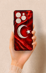 İnfinix Hot 40 Pro Uyumlu Türk Bayrağı Desenli Silikon Kılıf