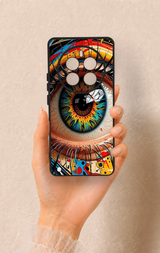 Realme 12 Pro Uyumlu Renkli Göz Bebeği Desenli Silikon Kılıf