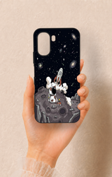 Oppo A6T Uyumlu Uzay Astronot Desenli Silikon Kılıf