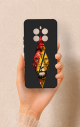 Realme 12 4G Uyumlu Kesik Aslan Desenli Silikon Kılıf