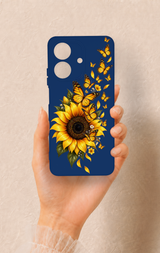 Realme Note 60 Uyumlu Ayçiçeği Desenli Silikon Kılıf