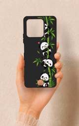 Reeder S71 Uyumlu Sevimli Panda Bambu Desenli Silikon Kılıf