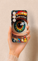 Samsung S25 Plus Uyumlu Renkli Göz Bebeği Desenli Silikon Kılıf