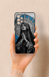 Samsung-A72 Uyumlu Rahibe Desenli Silikon Kılıf