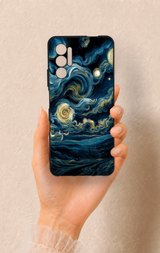 Tecno Pova 3 Uyumlu Yıldızlı Gece Desenli Silikon Kılıf