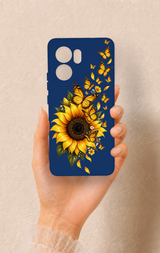 Oppo Reno 13F Uyumlu Ayçiçeği Desenli Silikon Kılıf