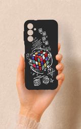 Samsung A14 Uyumlu Rubik Küb Desenli Silikon Kılıf